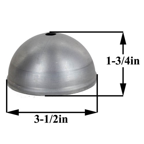 3-1/2in. Diameter Half Ball - Outer Piece - 1/8 ips. Slip - Steel