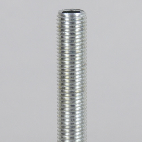 1-3/4in Long 5/16-27 UNS Fully Threaded Hollow Nipple - Zinc Plated Steel