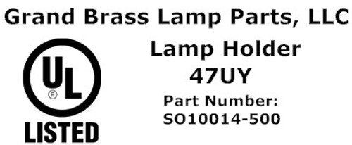 1-1/4in. Candelabra Lamp Socket with 1/8ips. Hickey and 24in. 105 deg. Black and White Leads