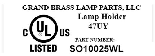 1-5/8in. Candelabra Lamp Socket with 1/8ips. Threaded Hickey and 6in.Wire Leads