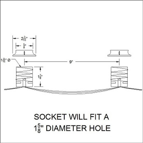 Black Phenolic E-26 Threaded Skirt Sign Socket 10 Socket Harness Set with Shoulder and Ring. Sockets Spaced 9in. Apart. 16 Gauge Wire Leads