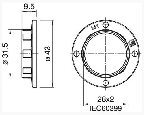 43mm Diameter Large Ring For 3000 Series Sockets - White