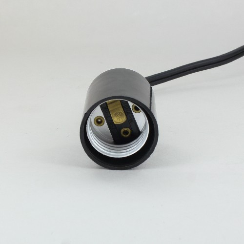 2pc. PHENOLIC HUSK ON-OFF BOTTOM TURN SOCKET PRE-WIRED WITH 8ft BLACK SPT-2 POWERCORD.