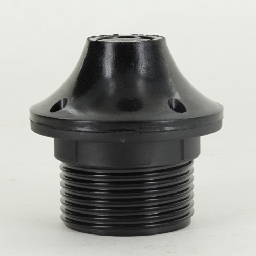 Black E-26 Base Phenolic Threaded Pendant Style Socket with 1/8ips. Cap and Shade Ring