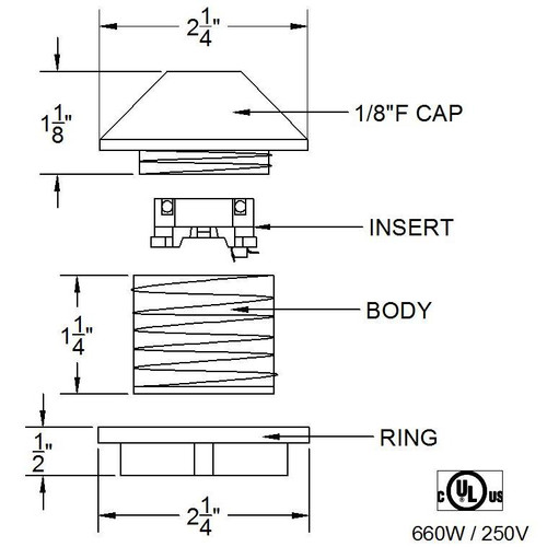 White E-26 Base Phenolic Threaded Pendant Style Socket with 1/8ips. Cap and Shade Ring