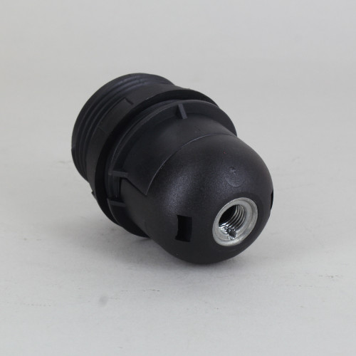 1/8ips E-26 Black Threaded Skirt with Shade Rest Shoulder Thermoplastic Lamp Socket with Shade Ring