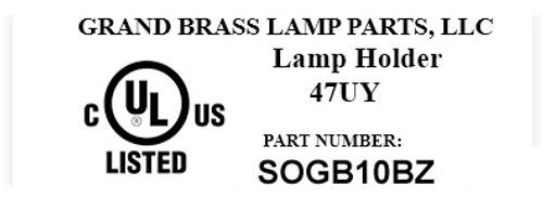 Long Uno Threaded Single Turn Square Key Lamp Socket - Oil Rubbed Bronze Finish