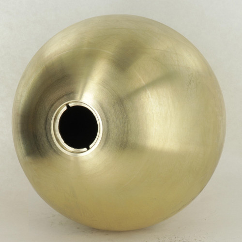 200mm (7-7/8in) Diameter Cast Brass Hollow Ball Sphere with 1/8ips (7/16in) Slip Through Top Hole and 10.5mm (0.413in) Bottom Hole. Approximately 0.2in Thickness For use with BBCS200PLUG 10.5mm Ball Plug