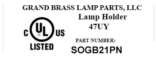 Smooth Shell Long Uno Threaded Three Way Round Key Lamp Socket - Polished Nickel