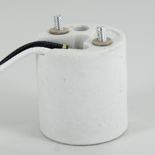 E-26 Base Porcelain Lamp Socket with Removeable Mounting Screws.