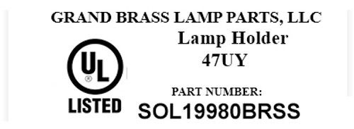 Leviton - Polished Brass E-26 Pull Chain Socket with 1/8ips. Threaded Cap and Set Screw