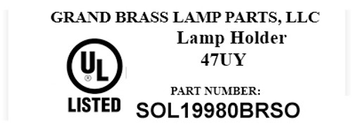 Leviton - Polished Brass E-26 Pull Chain Socket with 1/8ips. Threaded Cap and Wire Outlet