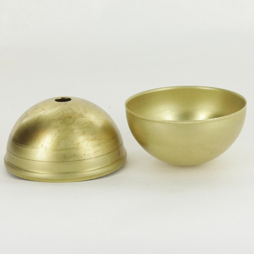 3in. Diameter Two Piece Stamped Brass Ball With 1/8ips. Slip Through Holes on Both Sides.
