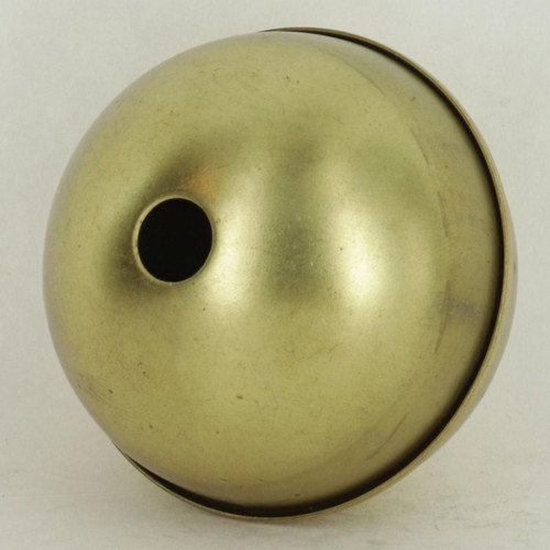 2-1/2in. Diameter Two Piece Stamped Brass Ball With 1/8ips. Slip Through Holes on Both Sides.