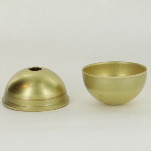 2in. Diameter Two Piece Stamped Brass Ball With 1/8ips. Slip Through Holes on Both Sides.