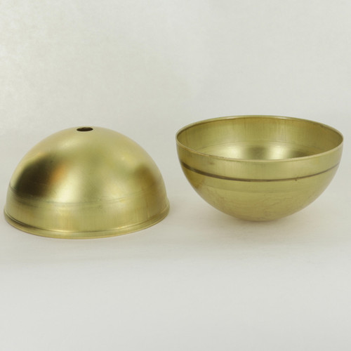 4in. Diameter Two Piece Stamped Brass Ball With 1/8ips. Slip Through Holes on Both Sides.