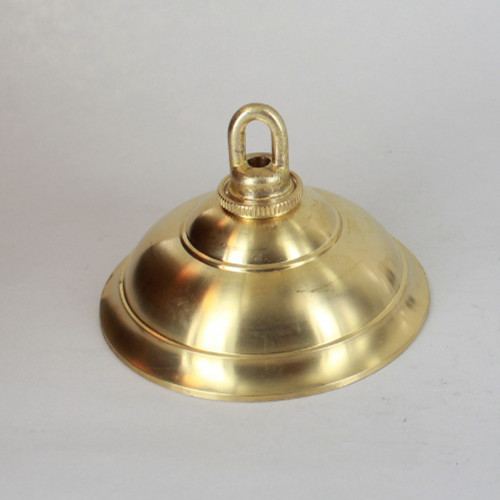 1-1/16in Center Hole - Cast Brass Tapered Canopy Canopy Kit - Unfinished Brass
