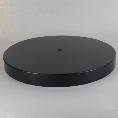 1/8ips Center Hole - 10in Canopy/Flat Base Without Wire Way - Black Finish