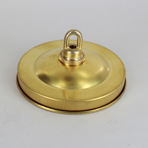 1-1/16in Center Hole - Plain Spun Canopy Kit - Unfinished Brass