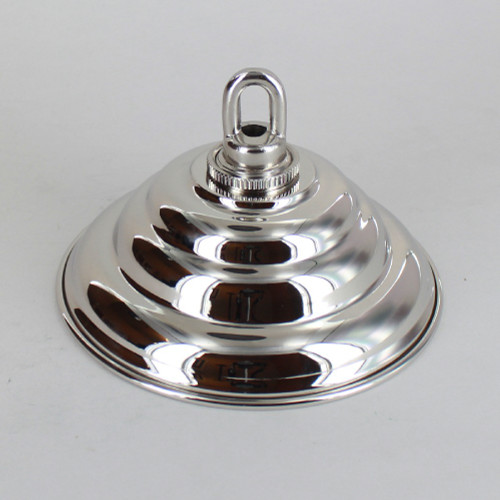 1-1/16in Center Hole - Small Spun Beehive Canopy Kit - Nickel Plated Finish