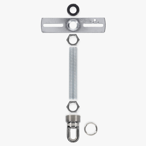 1-1/16in Hole Canopy Chain Hanging Cross Bar Set - Polished Nickel Finish