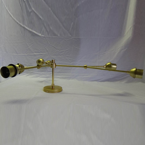 6 Lite Branch Arm Fixture Kit - Unfinshed Brass - Works with Glass Shades with 1-5/8 in. Hole