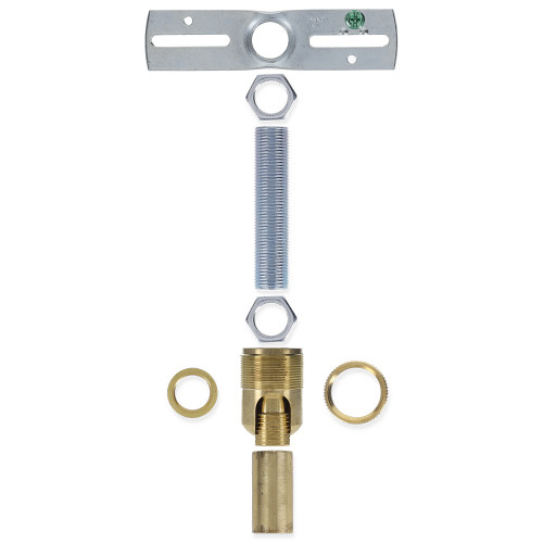 3/8ips. Female Bottom X 3/8ips. Female Top 90 Degree Hang Straight Kit - Unfinished Brass