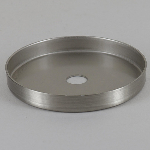 Brushed/Satin Nickel Finish Cap Cover for BOST25 Bodies with 1/8ips (7/16in) Slip Center Hole. Made From 0.036in Thick Steel Material.