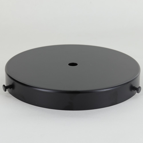 6in Diameter Screw Less Face Mount Steel Round Canopy - Black Finish.