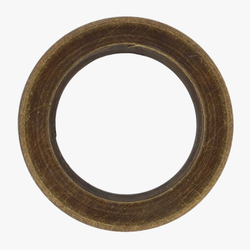 1/8ips - 9/16in Diameter x 1/16in H - Plain Straight Edge Brass Flat Locknut - Antique Brass Finish