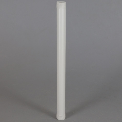 6in Long X 1/8ips (3/8in OD) Male Threaded White Powder Coated Steel Pipe
