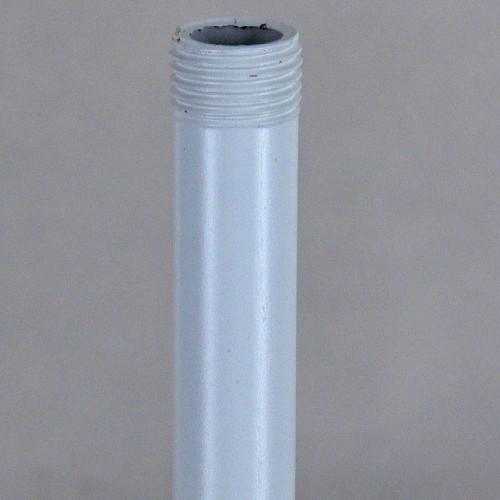 6in Long X 1/8ips (3/8in OD) Male Threaded White Powder Coated Steel Pipe