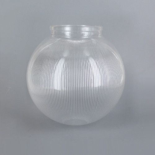 8in Diameter X 4in Necked Fitter Acrylic Neckless Ball - Clear Prismatic