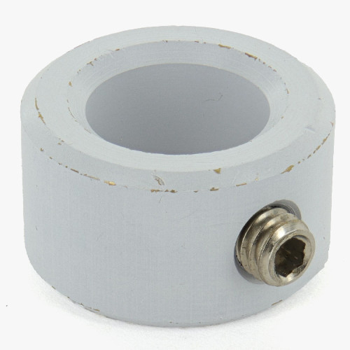 3/8in. Modern Slip Ring with Side Screw- Slips 1/8ips Pipe - White Finish