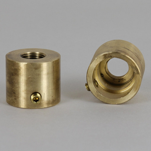 Sleeve For Halogen Socket Threaded For 1/8ips Unfinished Brass With Set Screw