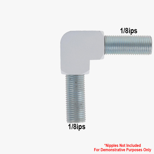 1/8ips Threaded - Rounded Brass 90 Degree Armback - White.