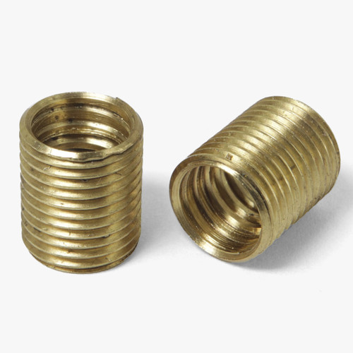 5/16-18 UNC Coarse Machine Screw Thread X 1/8ips Male Threaded - 7/16in Long Brass Shoulderless Thread Reducer.