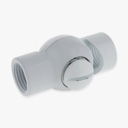1/8IPS Female X 1/8IPS Female Threaded White Finish Adjustable Friction Swivel