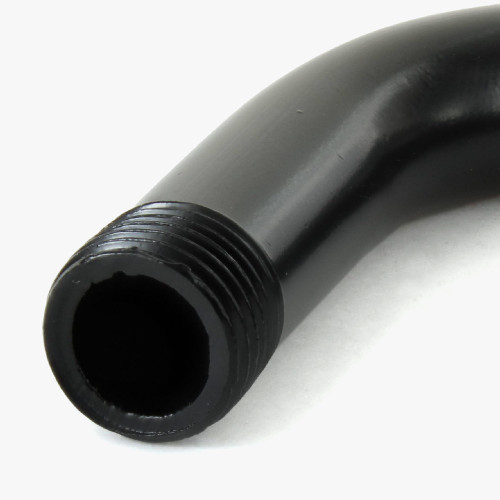 1/8ips Male Threaded Black Finish J Shape Arm. The Arm is Bent in a J shape from 3/8 inch Diameter Tubing