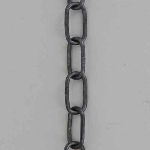 13 Gauge (1/16in) Steel Small Rectangle Steel Chain -  Unfinished Steel