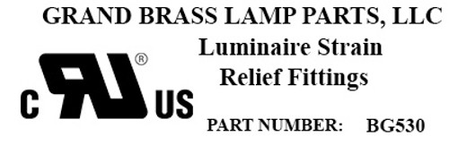 1/8ips Male x 1/8ips Female Threaded Strain Relief Coupling with Nylon Set Screw - Unfinished Brass