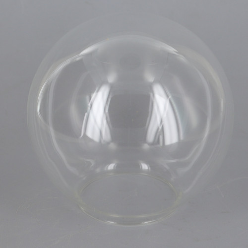 4in Diameter Clear Neckless Globe with 2in Hole