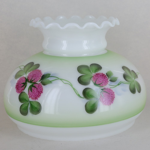 7in. STUDENT SHADE GREEN MIST WITH GREEN AND PINK FLOWERS