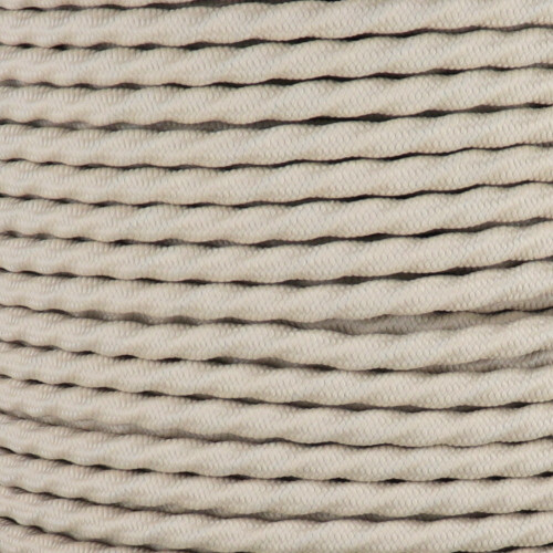 Beige 18/3 Bungalow Style Twisted AWM Wire with Fabric Cloth Overbraid.