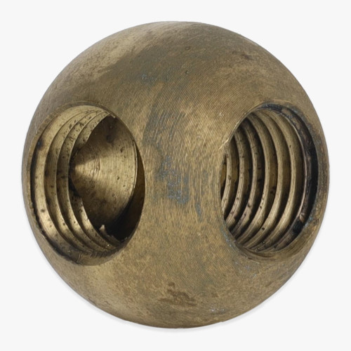 1/4ips Threaded - 1 in Diameter 90 Degree Ball Armback - Unfinished Brass