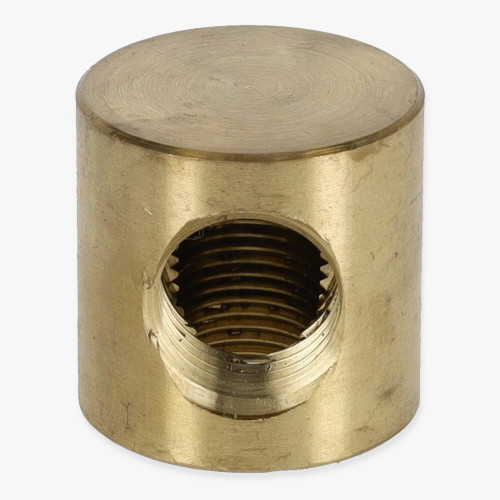 1/8ips Bottom X 1/4ips Side - 7/8in Diameter Straight 90 Degree Armback - Unfinished Brass