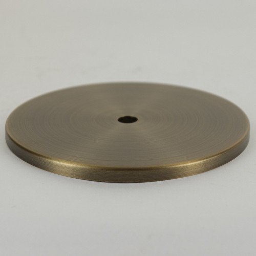 5in. Diameter Stamped Brass Straight Edge Checkring - 0.32 THICK MATERIAL - Antique Brass Finish