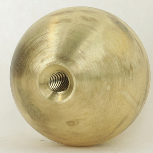 1-1/2in. Diameter Ball - 1/4-20 UNC Tapped Blind Hole - Unfinished Brass