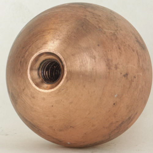 1-1/2in. Diameter Ball - 1/4-20 UNC Tapped Blind Hole - Unfinished Copper
