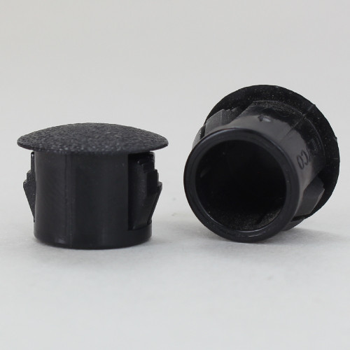Black 0.437in Multiple Locking Step Dome Plug  for Panel Thickness up to 0.125in. (3.2mm)